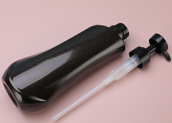 Black Refillable 4C PETG Plastic Lotion Bottles With Pump Leak Proof