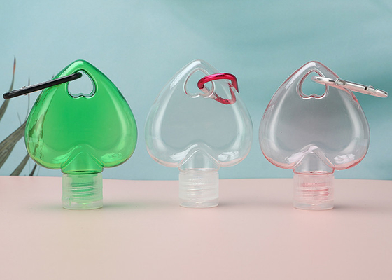 PETG Plastic Hand Sanitizer Bottles 20mm Clear Keychain Bottles