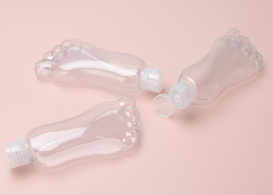 Foot Shape 30ml 60ml Plastic Keychain Refillable Bottle With Flip Cap