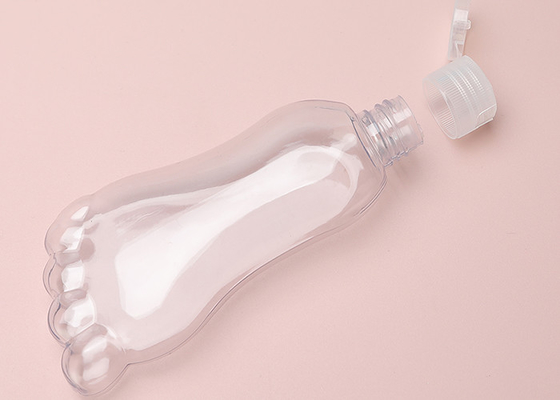 Foot Shape 30ml 60ml Plastic Keychain Refillable Bottle With Flip Cap