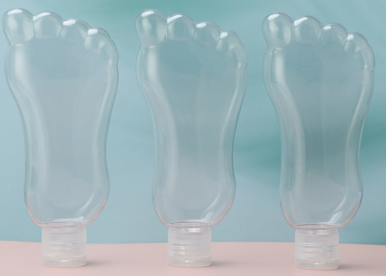 Foot Shape 30ml 60ml Plastic Keychain Refillable Bottle With Flip Cap