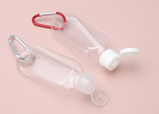 15mm 20mm Travel Plastic Hand Sanitizer Bottles Keychain 30ml 50ml 60ml
