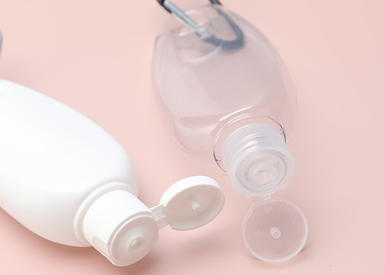 50ml Keychain Squeeze Travel Plastic Hand Sanitizer Bottles With Flip Top Cap