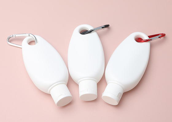 50ml Keychain Squeeze Travel Plastic Hand Sanitizer Bottles With Flip Top Cap