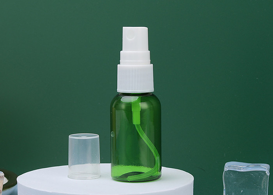 Green 20ml Refillable Atomizer PET Plastic Spray Bottle Screen Printing