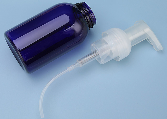 Empty Blue Mousse Facial Cleanser Foam Pump Bottle Screen Printing OEM