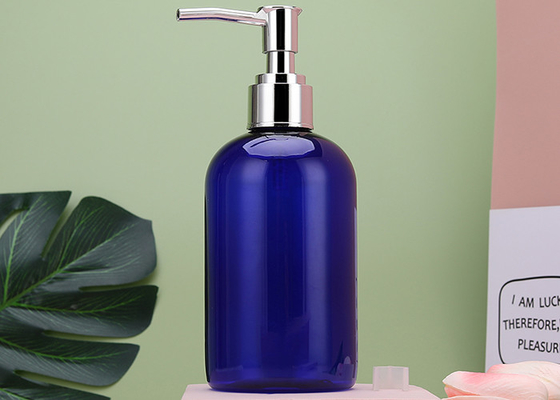 SGS Round Plastic Refillable Shampoo Pump Bottle 300ml