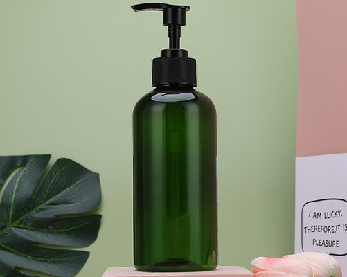 Hot Sale Clear Empty PET 500ml Shower Gel Plastic Bottle Hair Care White Flat Square Shampoo Lotion Pump Plastic Bottle