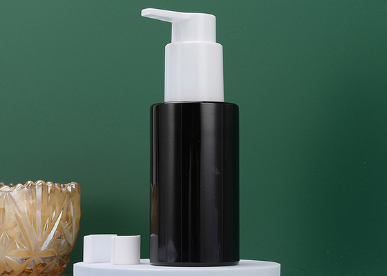 PETG Plastic Lotion Bottles 100ml Black PET Bottle BPA LEAD FREE