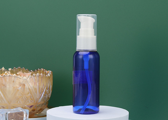 Blue SGS Plastic Lotion PET Pump Bottles 60ml BPA Free