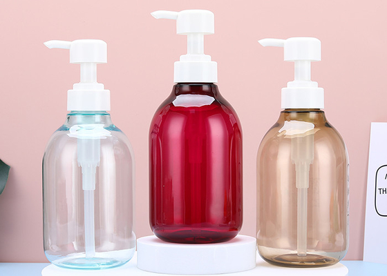 High Permeability 500ml PET Pump Bottle Refillable Shampoo Containers