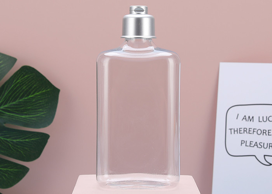 PET 500ml 250ml Clear Plastic Empty Squeeze Bottles With Flip Cap