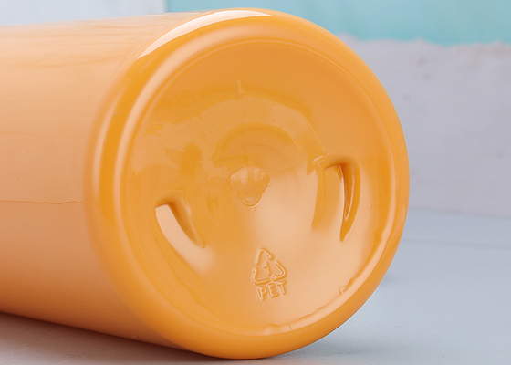 25mm Orange Shampoo Plastic Pump Dispenser Bottles 900ml