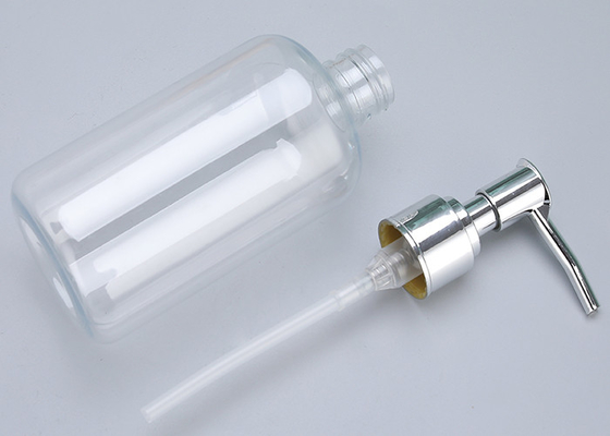 Empty Shampoo Bottle with  Stainless Steel Pumps plastic  Bottles for Essential Oils, Lotions and Liquid Soap