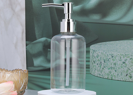 Empty Shampoo Bottle with  Stainless Steel Pumps plastic  Bottles for Essential Oils, Lotions and Liquid Soap