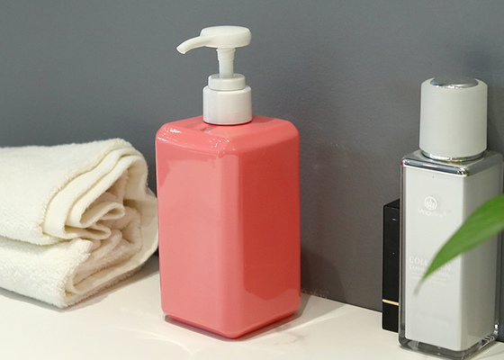 400ml Square PETG Cosmetic Bottle With Pump Recyclable Durable