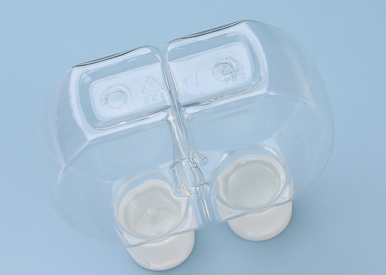 OEM Double Clamshell Plastic Bottle With Screw Cap Recyclable 120ml