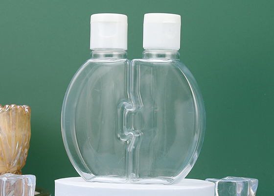 OEM Double Clamshell Plastic Bottle With Screw Cap Recyclable 120ml