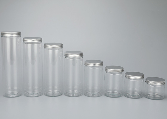 65mm Plastic Jar Containers Transparent PET Wide Mouth Jars ODM