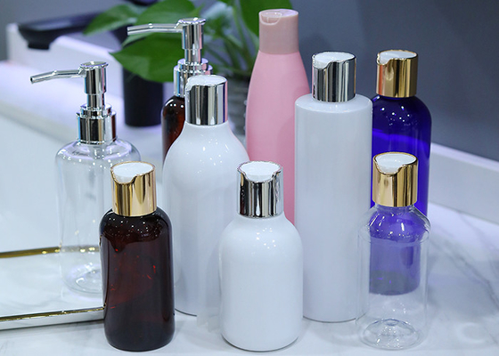 Shampoo 240ml PET Refillable Plastic Bottle With Disc Cap