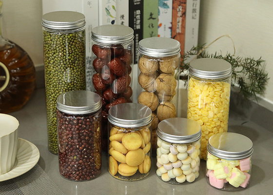 Customization Plastic Storage Jars Aluminum Lid Solutions
