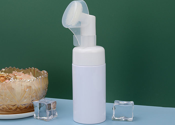 120ml 150ml Facial wash Foam Bottle With Silicone Brush
