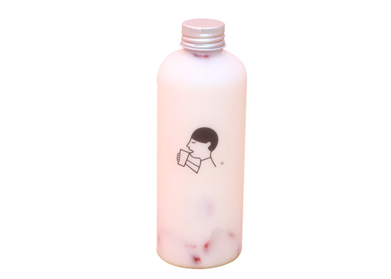 240ml Conical Clear Plastic Juice Containers Aluminum Cover