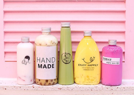500ml Disposable Juice Clear Plastic Bottles With Lids ODM