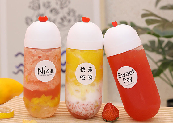 Caliber 68mm 500ml Plastic Disposable Juice Bottles BPA Free