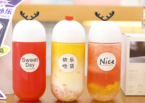 Caliber 68mm 500ml Plastic Disposable Juice Bottles BPA Free