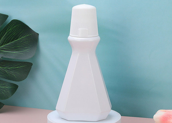 180ml Plastic Mouthwash Bottle Antiskid White PET Bottle