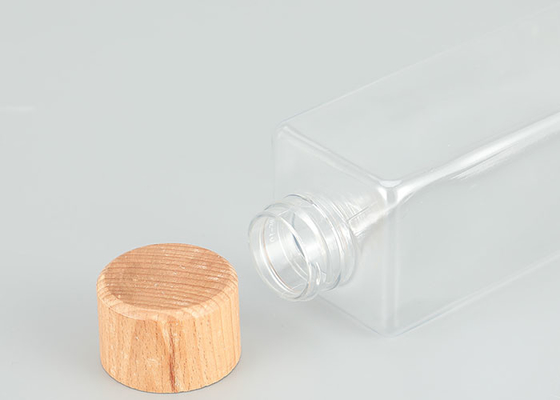 Leakproof 200ml Plastic Screw Top Bottles With Bamboo Lids