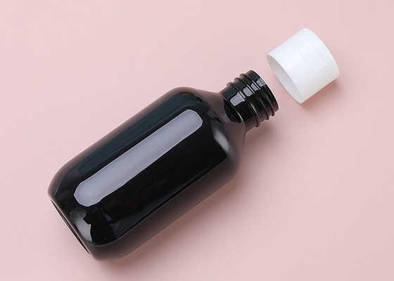 Amber Flip Top Cap PET Lotion Bottles 120ml For Cosmetic Toner Cream