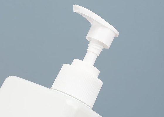 White Square Empty Plastic Bottles With Lockable Pumps 400ml