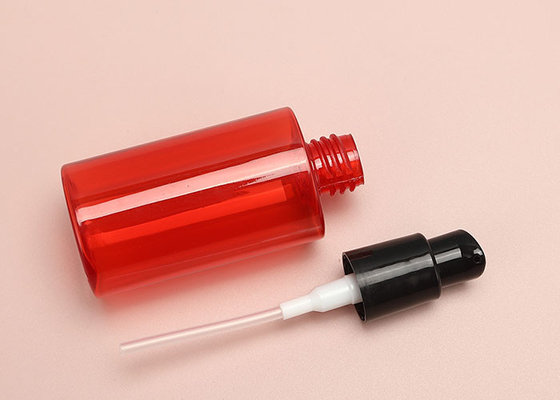 60ml 150ml Red Empty Plastic Pump Bottles For Dispensing Lotions Shampoos