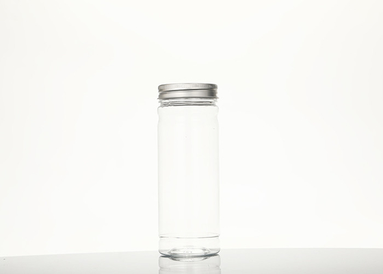 Wide Mouth Round Plastic Pet Plastic JarsWith Screw Top Lid 295ML 380ML