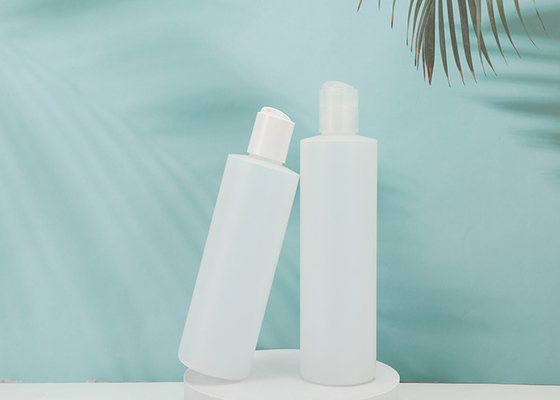 PP Plastic Refillable Bottles With Press Disc Cap Clear White