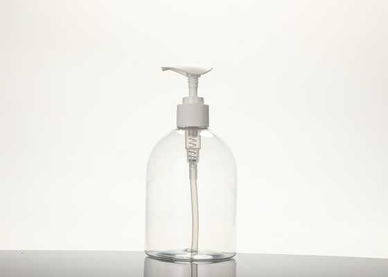 White Empty 50ml Spray Plastic Boston Round Pump Cosmetic Pet Bottle For Cosmetic Packaging