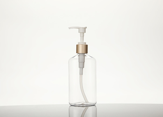 Clear 350ml Empty Pump Shampoo Bottles For Hand Washing PET Plastic