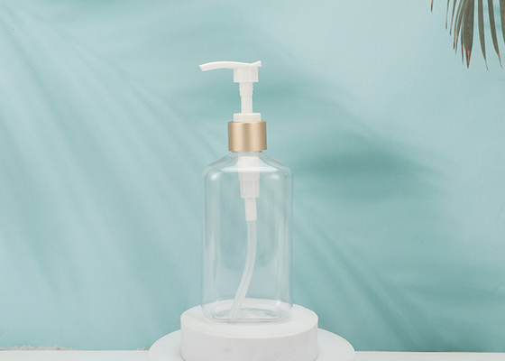 Clear 350ml Empty Pump Shampoo Bottles For Hand Washing PET Plastic