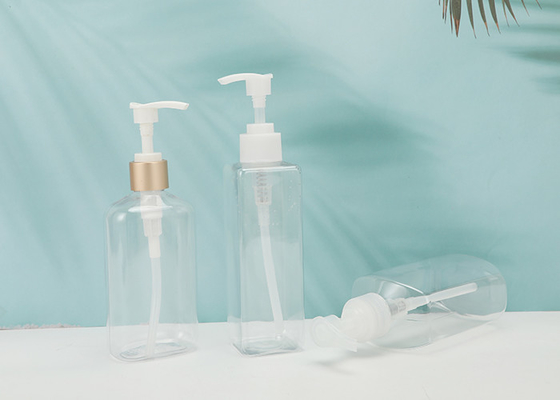 300ml Refillable Square Plastic Pump Bottles With Lockdown Leak Proof