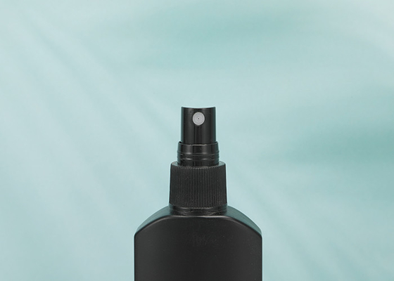 Pet Square Flat Spray Fine Mist Bottles 120ml Black for perfume hand sanitizer
