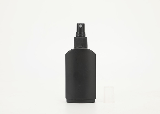 Pet Square Flat Spray Fine Mist Bottles 120ml Black for perfume hand sanitizer