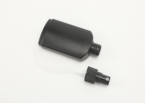 Pet Square Flat Spray Fine Mist Bottles 120ml Black for perfume hand sanitizer