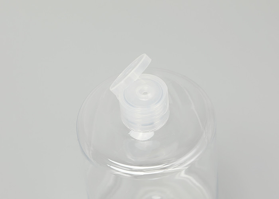 16oz Transparent Flat Shoulder Plastic Bottle For Shower Gel Hand Sanitizer