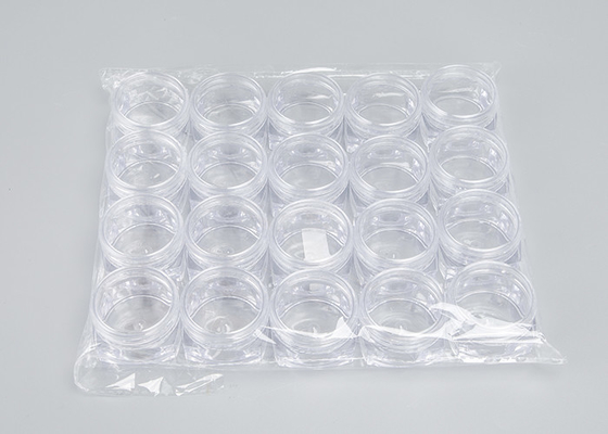 Empty Transparent Square Plastic Containers With Lids 3 / 5 / 10g