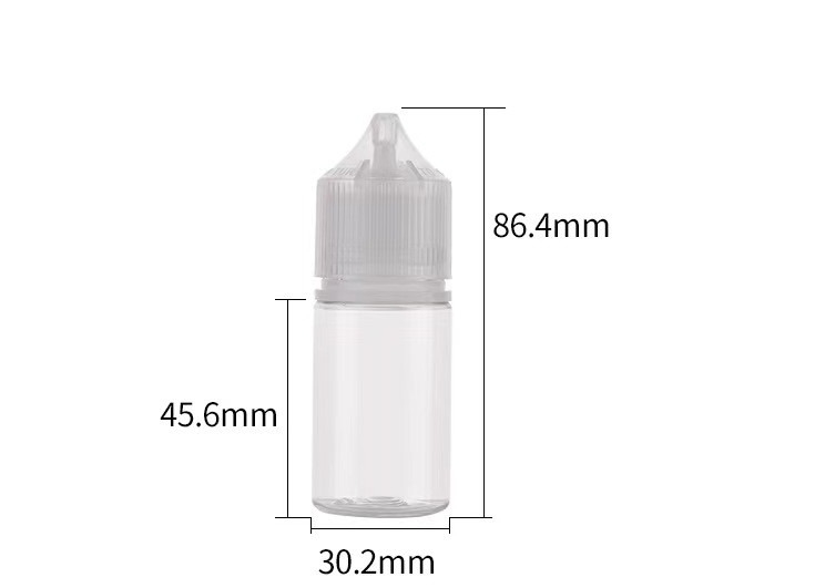 30ml Short V3 Dropper Bottle With CRC Cap PET Flavor Eliquid Bottles