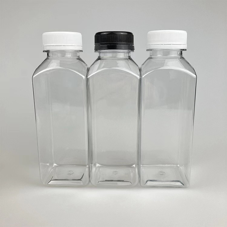 Hot sale 120ml 250ml 350ml 500ml 1000ml Clear French Square Empty Beverage Juice Bottle
