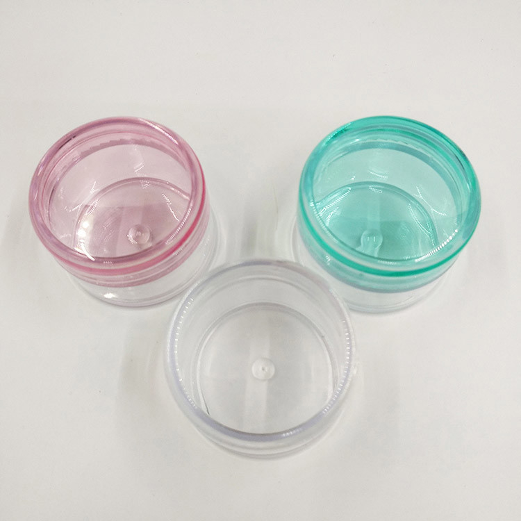 2g 3g 5g Cosmetic Sample Empty Container Plastic Clear Cosmetic Pot Jars With Lids