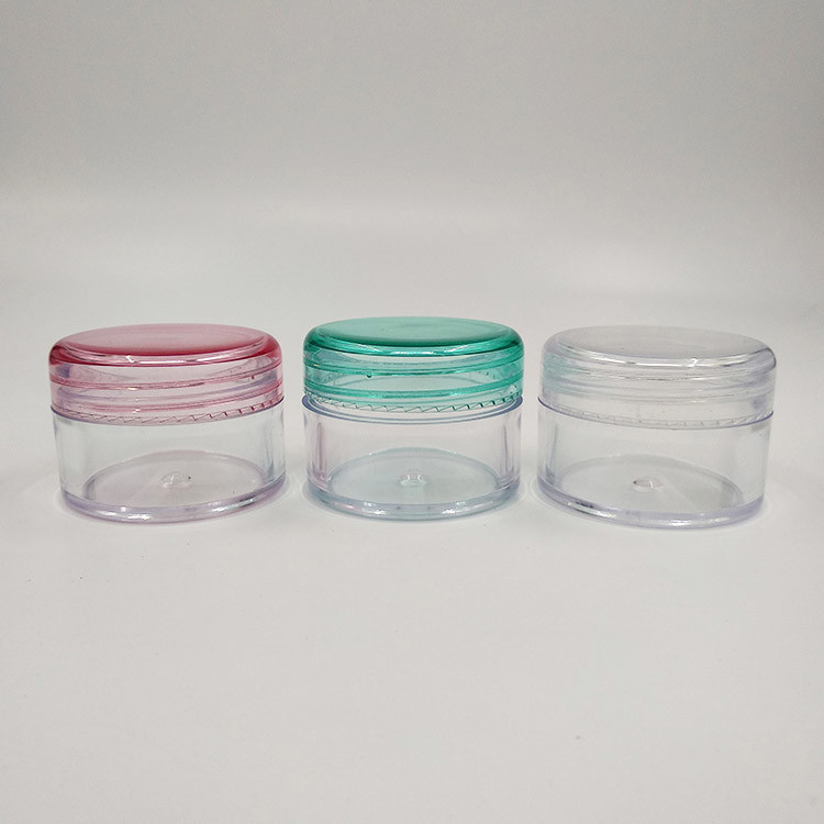 Small Travel Containers Plastic PS Creams Jars With Lid Refillable Leak-proof Cosmetics Makeup Jars